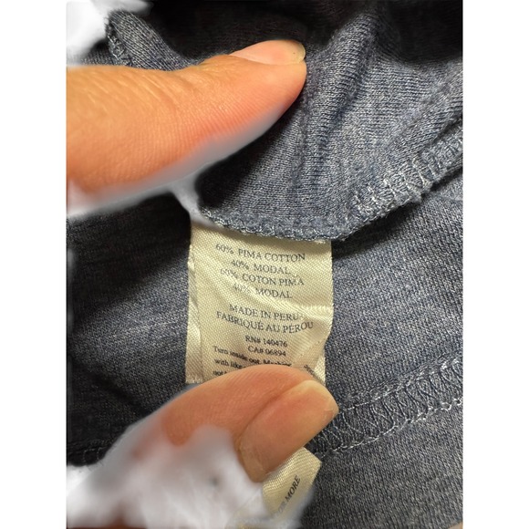 Faherty Brand Cloud‎ Cotton Polo Shirt Men's XXL Heather Navy Soft Pima Blend - Picture 4 of 9